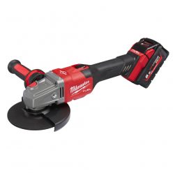   Milwaukee M18 FHSAG125XB-552X FUEL™ nagy teljesítményű 125 mm sarokcsiszoló fékező funkcióval és csúsztatható kapcsolóval