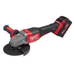   Milwaukee M18 FHSAG125XPDB-552X FUEL™ nagy teljesítményű 125 mm sarokcsiszoló fékező funkcióval és hosszú alsó kapcsolóval