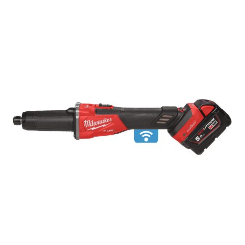 Milwaukee M18 FDGROVB-502X FUEL™ egyenes csiszoló fékező és ONE-KEY™ funkcióval, változtatható sebességgel és csúsztatható kapcsolóval