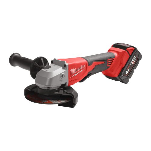 Milwaukee M18™ BLSAG125XPD-402X szénkefe nélküli sarokcsiszoló hosszú alsó kapcsolóval