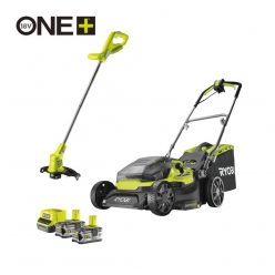   Ryobi RY18LMH37LT25-250 18 V Hybrid 37cm fűnyíró & 25cm szegélyvágó Kit