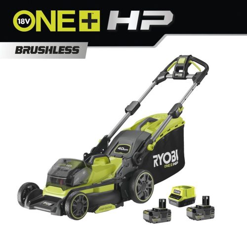 Ryobi RY18LMX40B-240 18 V akkumulátoros szénkefe nélküli fűnyíró 40 cm-es vágószélességgel (2 x 4.0Ah)