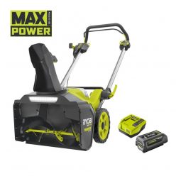   Ryobi RY36STX53A-150 MAX POWER akkumulátoros, szénkefe nélküli halk WHISPER 53 cm-es hómaró (1x5,0 Ah)